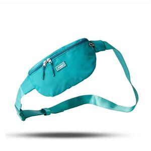 Foldie RFID Safe Teal Travel Fanny Pack With Lockable Zipper & Cut-Resistant Str